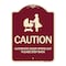 Signmission Caution Automatic Door Opens Out Please Step Back Heavy-Gauge Alum Sign, 24" x 18", BU-1824-24287 A-DES-BU-1824-24287 - alternate 1